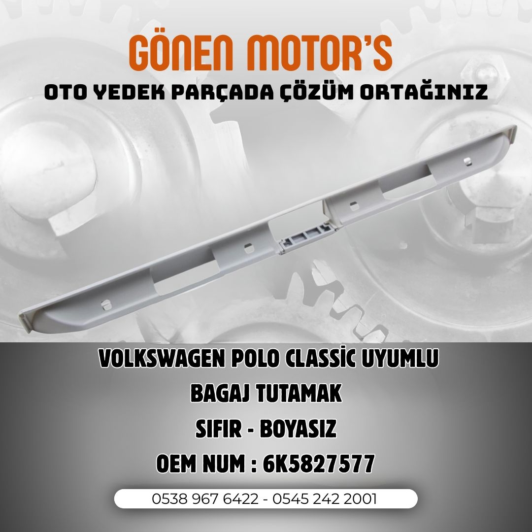 147 - 6K5 827 577 Polo Classic Bagaj Çıtası | Bagaj Kapağı Koruma ve Kaplama Çıtası